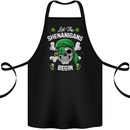 St Patricks Day Let the Shenanigans Begin Cotton Apron 100% Organic Black