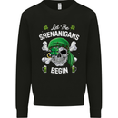 St Patricks Day Let the Shenanigans Begin Kids Sweatshirt Jumper Black