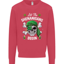 St Patricks Day Let the Shenanigans Begin Kids Sweatshirt Jumper Heliconia