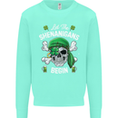 St Patricks Day Let the Shenanigans Begin Kids Sweatshirt Jumper Peppermint