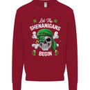 St Patricks Day Let the Shenanigans Begin Kids Sweatshirt Jumper Red