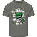 St Patricks Day Let the Shenanigans Begin Kids T-Shirt Childrens Charcoal