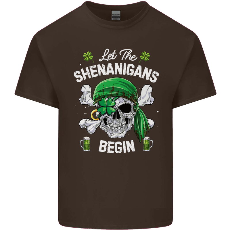 St Patricks Day Let the Shenanigans Begin Kids T-Shirt Childrens Chocolate