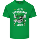 St Patricks Day Let the Shenanigans Begin Kids T-Shirt Childrens Irish Green