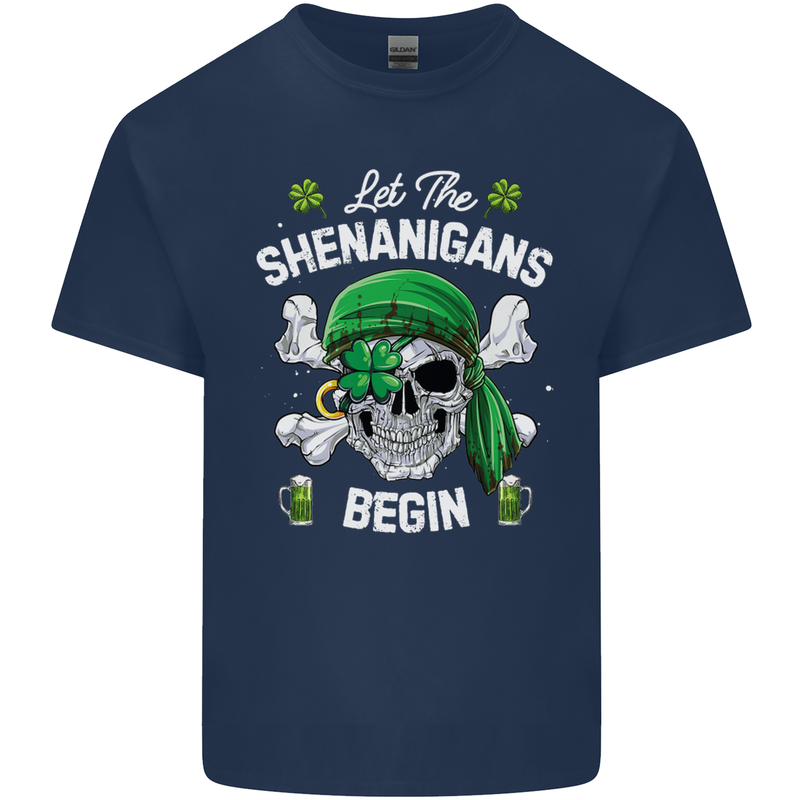 St Patricks Day Let the Shenanigans Begin Kids T-Shirt Childrens Navy Blue