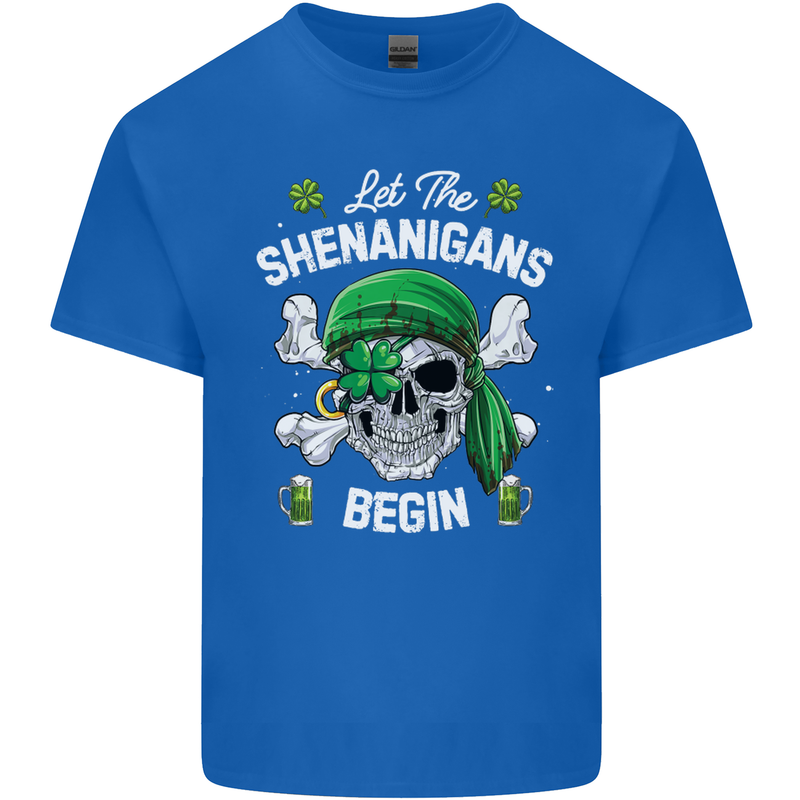 St Patricks Day Let the Shenanigans Begin Kids T-Shirt Childrens Royal Blue