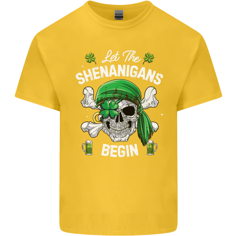 St Patricks Day Let the Shenanigans Begin Kids T-Shirt Childrens Yellow