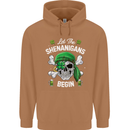St Patricks Day Let the Shenanigans Begin Mens 80% Cotton Hoodie Caramel Latte