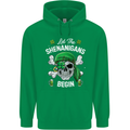 St Patricks Day Let the Shenanigans Begin Mens 80% Cotton Hoodie Irish Green