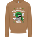 St Patricks Day Let the Shenanigans Begin Mens Sweatshirt Jumper Caramel Latte