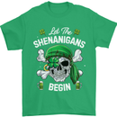 St Patricks Day Let the Shenanigans Begin Mens T-Shirt Cotton Gildan Irish Green