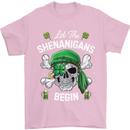 St Patricks Day Let the Shenanigans Begin Mens T-Shirt Cotton Gildan Light Pink