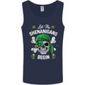 St Patricks Day Let the Shenanigans Begin Mens Vest Tank Top Navy Blue
