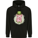 St Patricks Day Pig Childrens Kids Hoodie Black