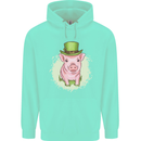 St Patricks Day Pig Childrens Kids Hoodie Peppermint