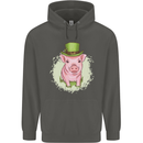 St Patricks Day Pig Childrens Kids Hoodie Storm Grey