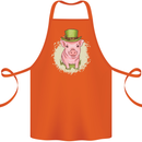 St Patricks Day Pig Cotton Apron 100% Organic Orange
