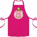 St Patricks Day Pig Cotton Apron 100% Organic Pink