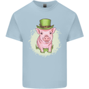 St Patricks Day Pig Kids T-Shirt Childrens Light Blue