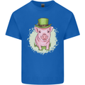 St Patricks Day Pig Kids T-Shirt Childrens Royal Blue