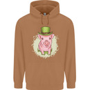 St Patricks Day Pig Mens 80% Cotton Hoodie Caramel Latte