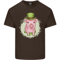 St Patricks Day Pig Mens Cotton T-Shirt Tee Top Dark Chocolate