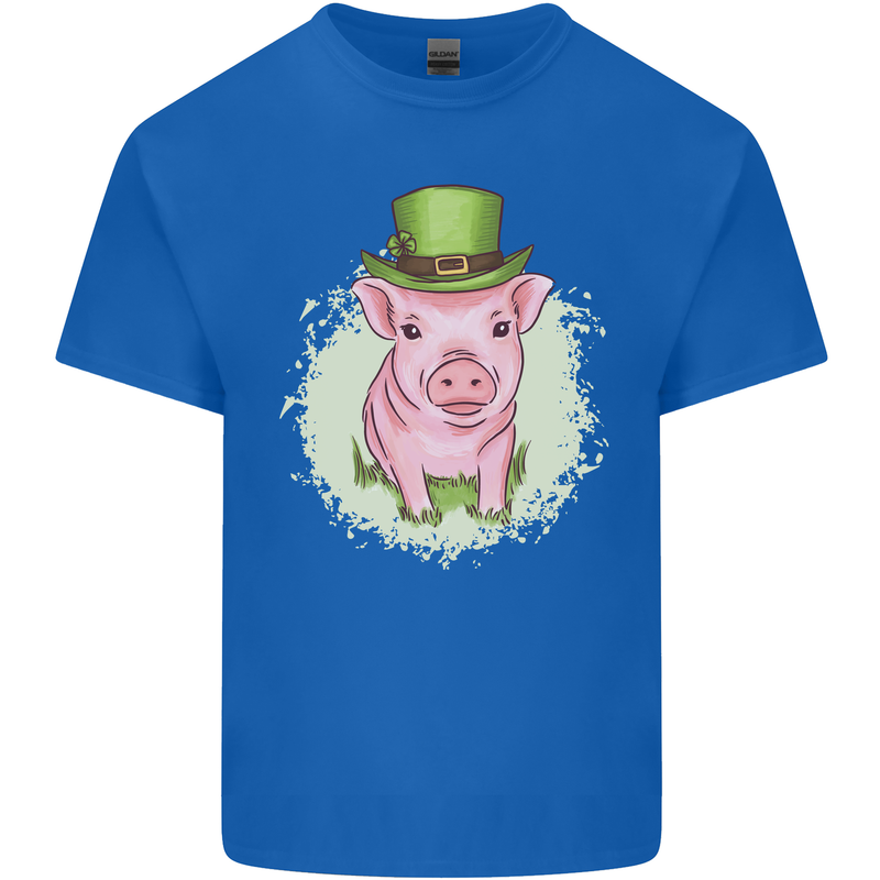 St Patricks Day Pig Mens Cotton T-Shirt Tee Top Royal Blue