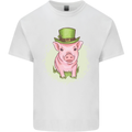 St Patricks Day Pig Mens Cotton T-Shirt Tee Top White