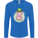 St Patricks Day Pig Mens Long Sleeve T-Shirt Royal Blue