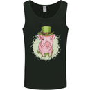 St Patricks Day Pig Mens Vest Tank Top Black