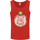 St Patricks Day Pig Mens Vest Tank Top Red