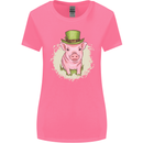 St Patricks Day Pig Womens Wider Cut T-Shirt Azalea