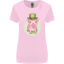 St Patricks Day Pig Womens Wider Cut T-Shirt Light Pink
