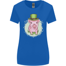 St Patricks Day Pig Womens Wider Cut T-Shirt Royal Blue