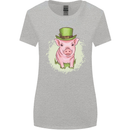 St Patricks Day Pig Womens Wider Cut T-Shirt Sports Grey