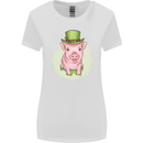 St Patricks Day Pig Womens Wider Cut T-Shirt White