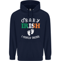 St Patricks Day Pregnant New Baby Funny Childrens Kids Hoodie Navy Blue