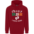 St Patricks Day Pregnant New Baby Funny Childrens Kids Hoodie Red