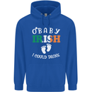 St Patricks Day Pregnant New Baby Funny Childrens Kids Hoodie Royal Blue