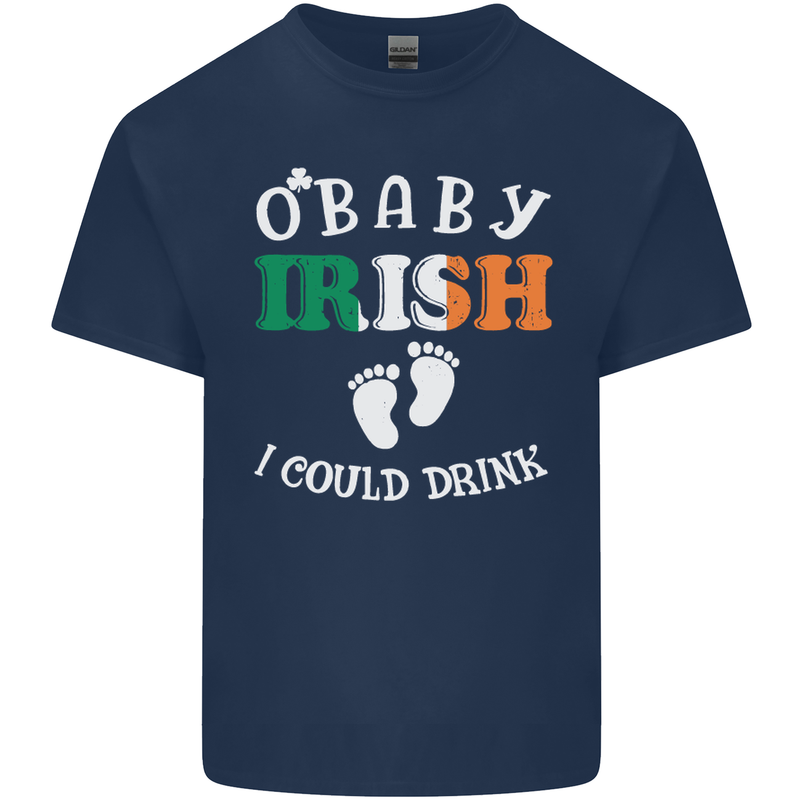 St Patricks Day Pregnant New Baby Funny Kids T-Shirt Childrens Navy Blue