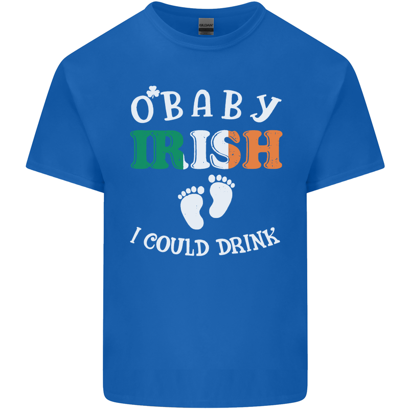 St Patricks Day Pregnant New Baby Funny Kids T-Shirt Childrens Royal Blue