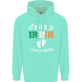 St Patricks Day Pregnant New Baby Funny Mens 80% Cotton Hoodie Peppermint