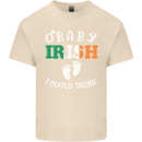 St Patricks Day Pregnant New Baby Funny Mens Cotton T-Shirt Tee Top Natural