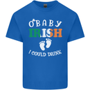 St Patricks Day Pregnant New Baby Funny Mens Cotton T-Shirt Tee Top Royal Blue
