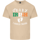 St Patricks Day Pregnant New Baby Funny Mens Cotton T-Shirt Tee Top Sand