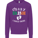 St Patricks Day Pregnant New Baby Funny Mens Sweatshirt Jumper Purple