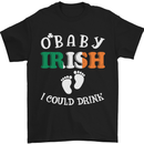 St Patricks Day Pregnant New Baby Funny Mens T-Shirt Cotton Gildan Black