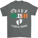 St Patricks Day Pregnant New Baby Funny Mens T-Shirt Cotton Gildan Charcoal