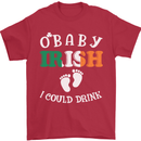 St Patricks Day Pregnant New Baby Funny Mens T-Shirt Cotton Gildan Red