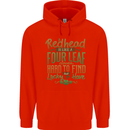 St Patricks Day Redhead Ginger Funny Irish Childrens Kids Hoodie Bright Red